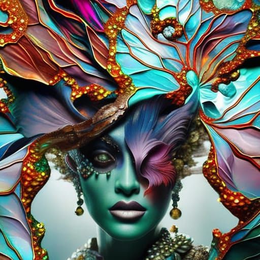 Badass Stone Gem Monster: Oil Painting Style