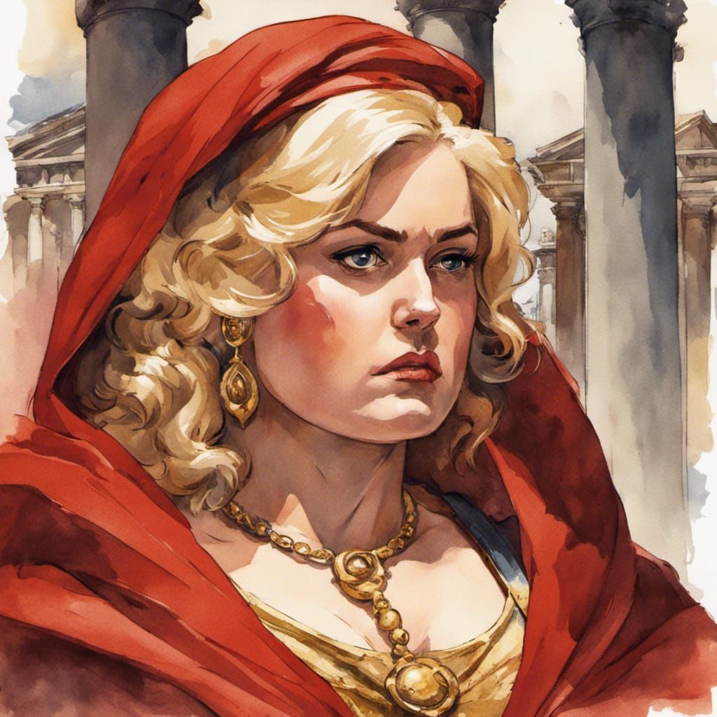Renaissance Priestess in Comic Book Style