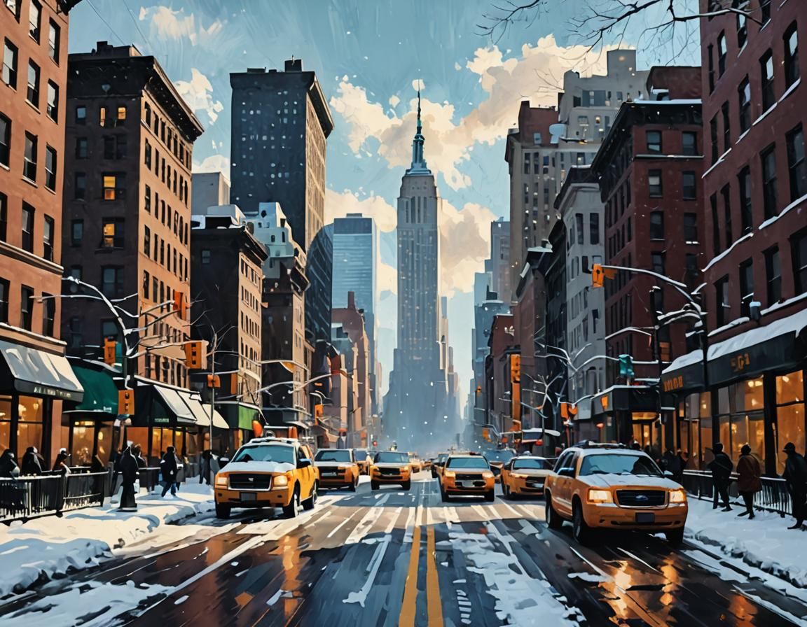 Winter in New York, Painterly Style