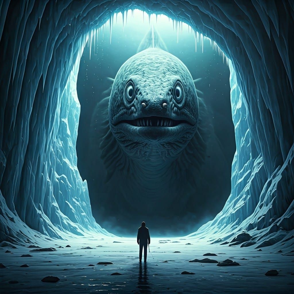 Gargantuan Moray Eel Frozen in Perpetual Grin