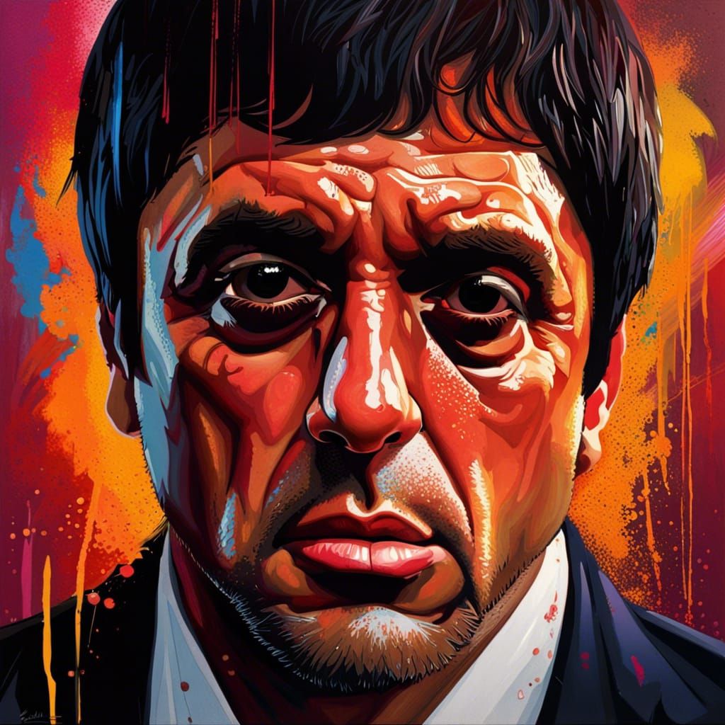 Hyperrealistic Splash Art Portrait with Dramatic Lighting