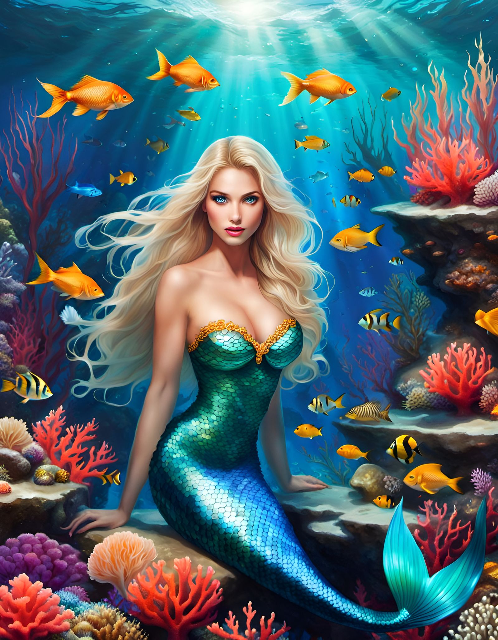 Mermaid Under the Light