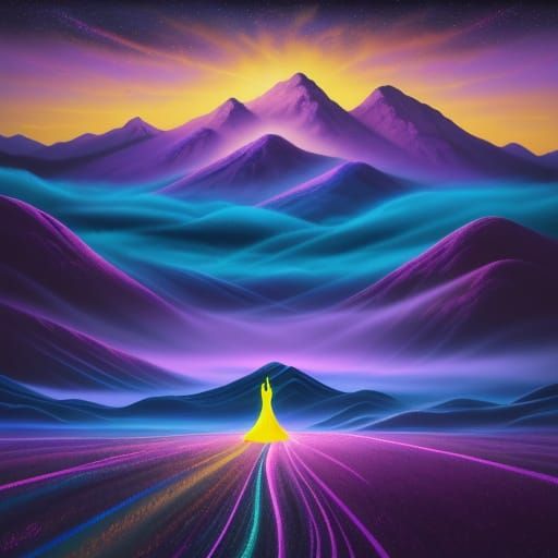 Dreamlike Surrealism in Vibrant Oil Painting