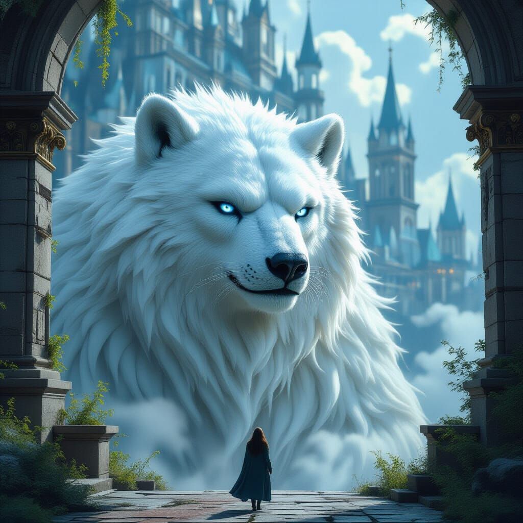 White Bear with White Tears in Eyes