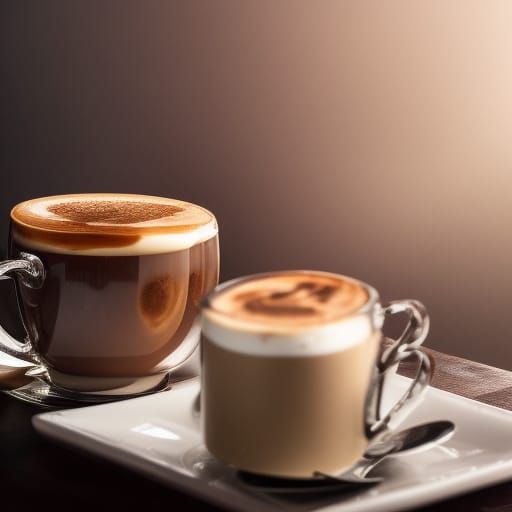 Cappuccino Portrait with Chocolate and Caramel