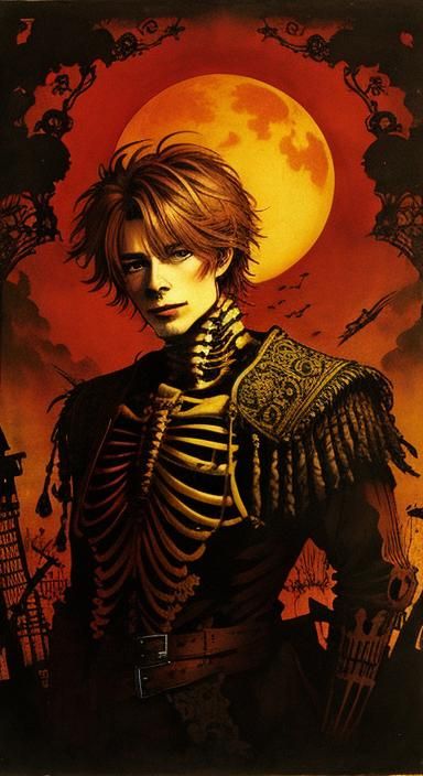 Romantic Military Portrait in Batik Style