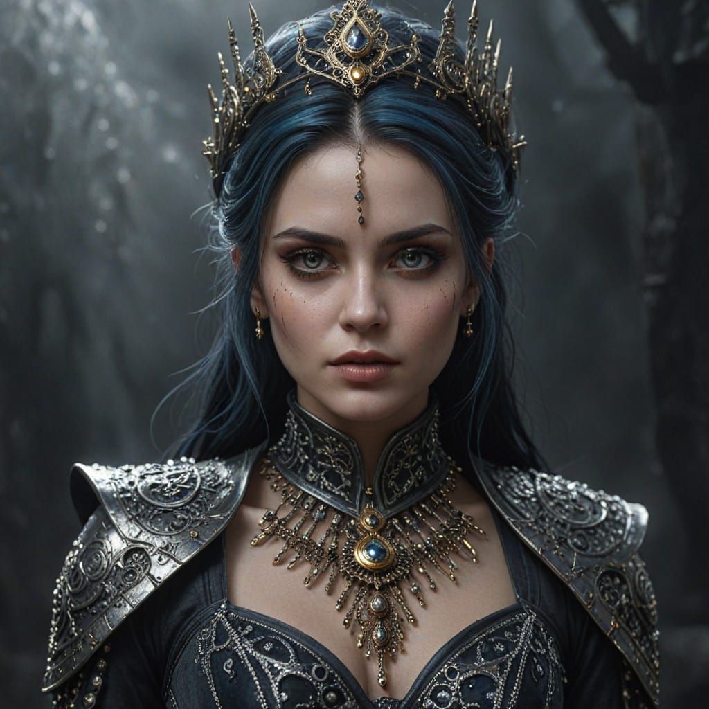 Hyper-realistic digital portrait.