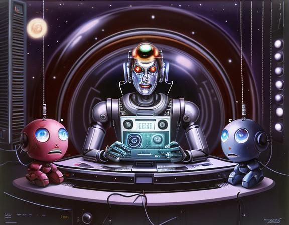 Adult Robot and Baby Robots