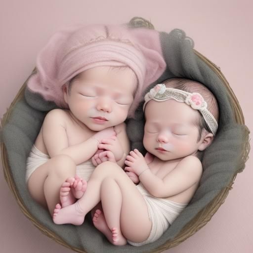 Cute Newborn Babies Generated by AI