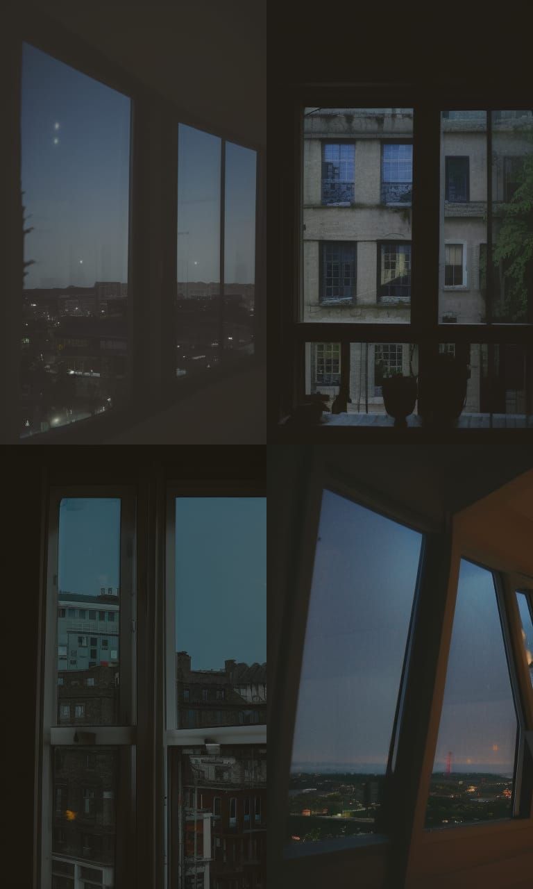 Buildings Outside a Window