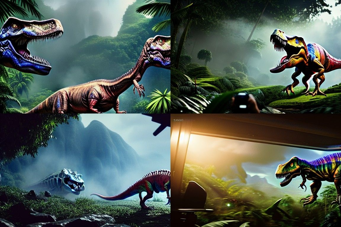 Jurassic Park in Space: Photorealistic 8K Rendering
