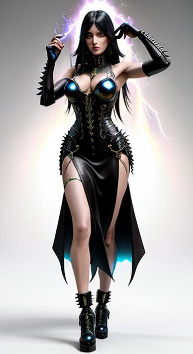 Athletic Sorceress in Underground Comix Style