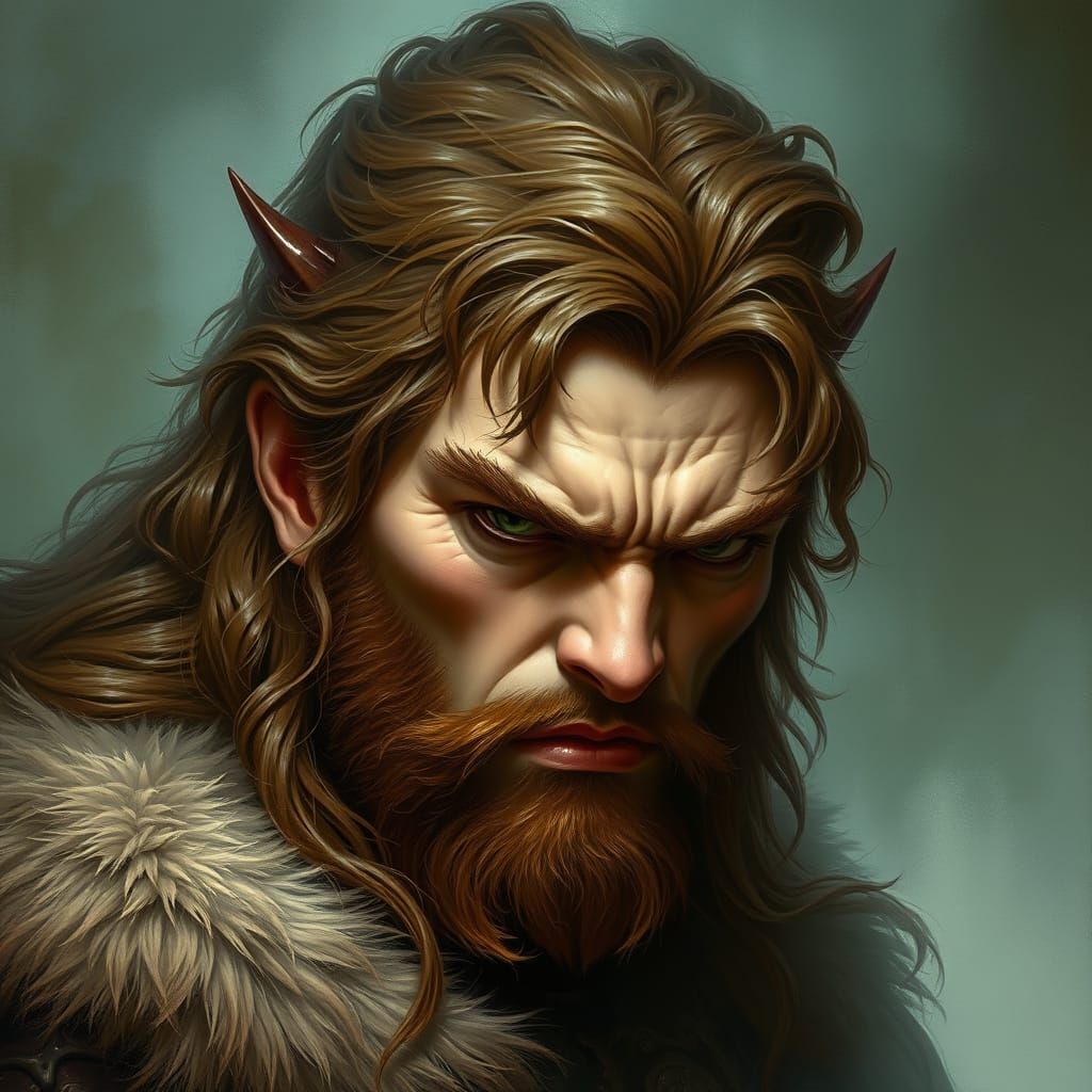 Majestic Lord of Camelot in Ethereal Landscape