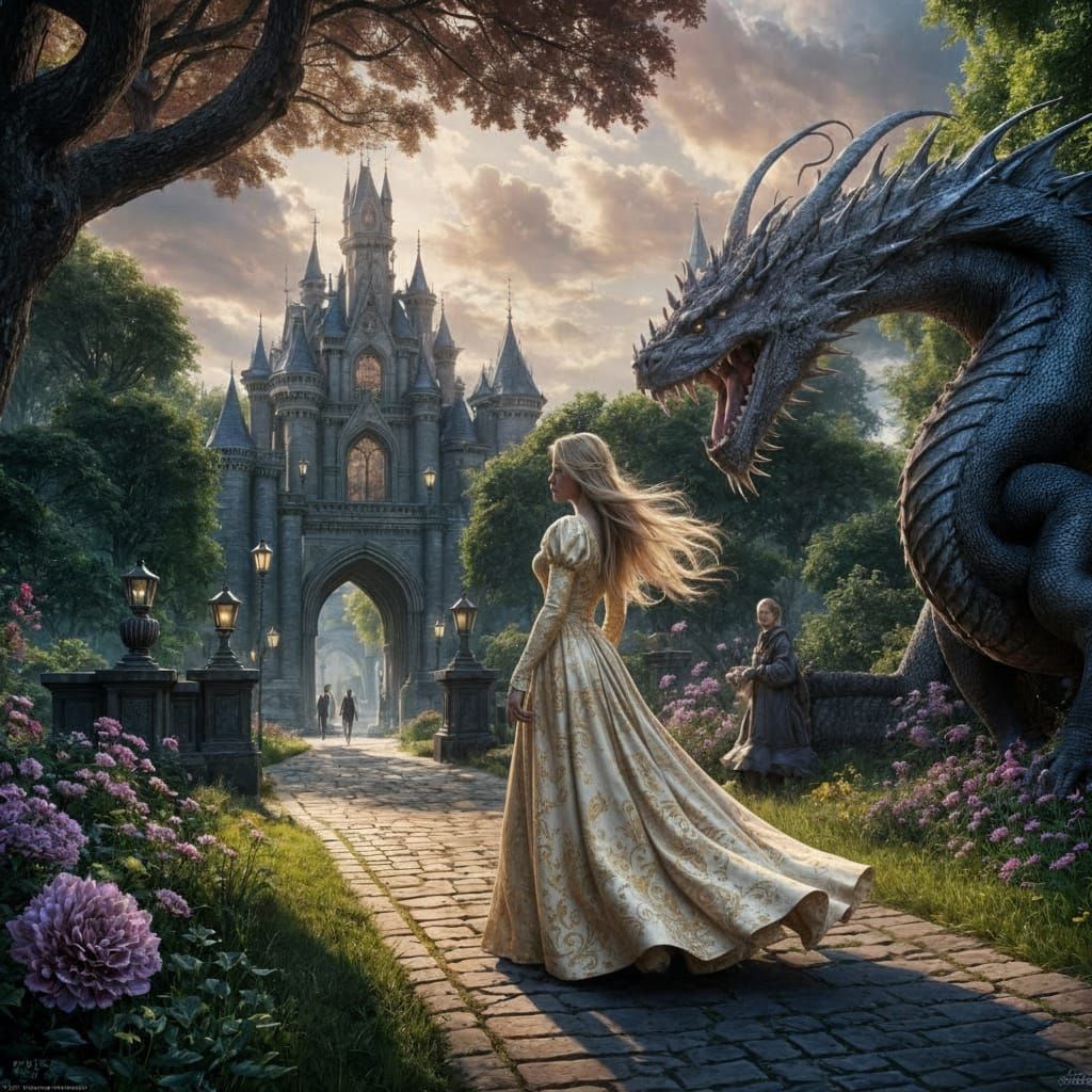Princess and Dragon: Dark Fantasy Concept Art