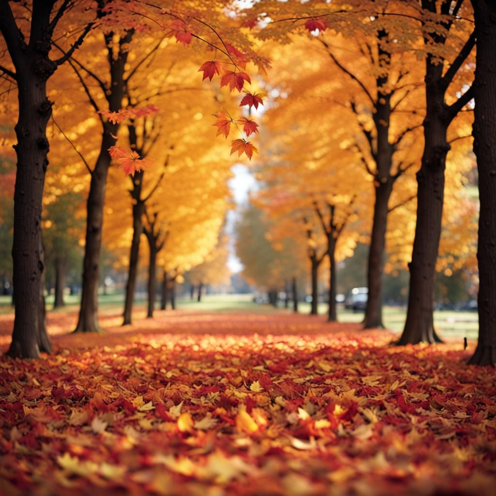 Autumn Leaves Falling Like Flames