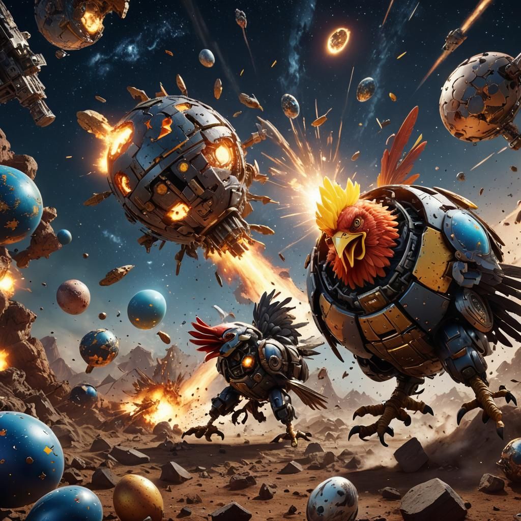Mechanical Egg Versus Chicken in Cosmic Battle