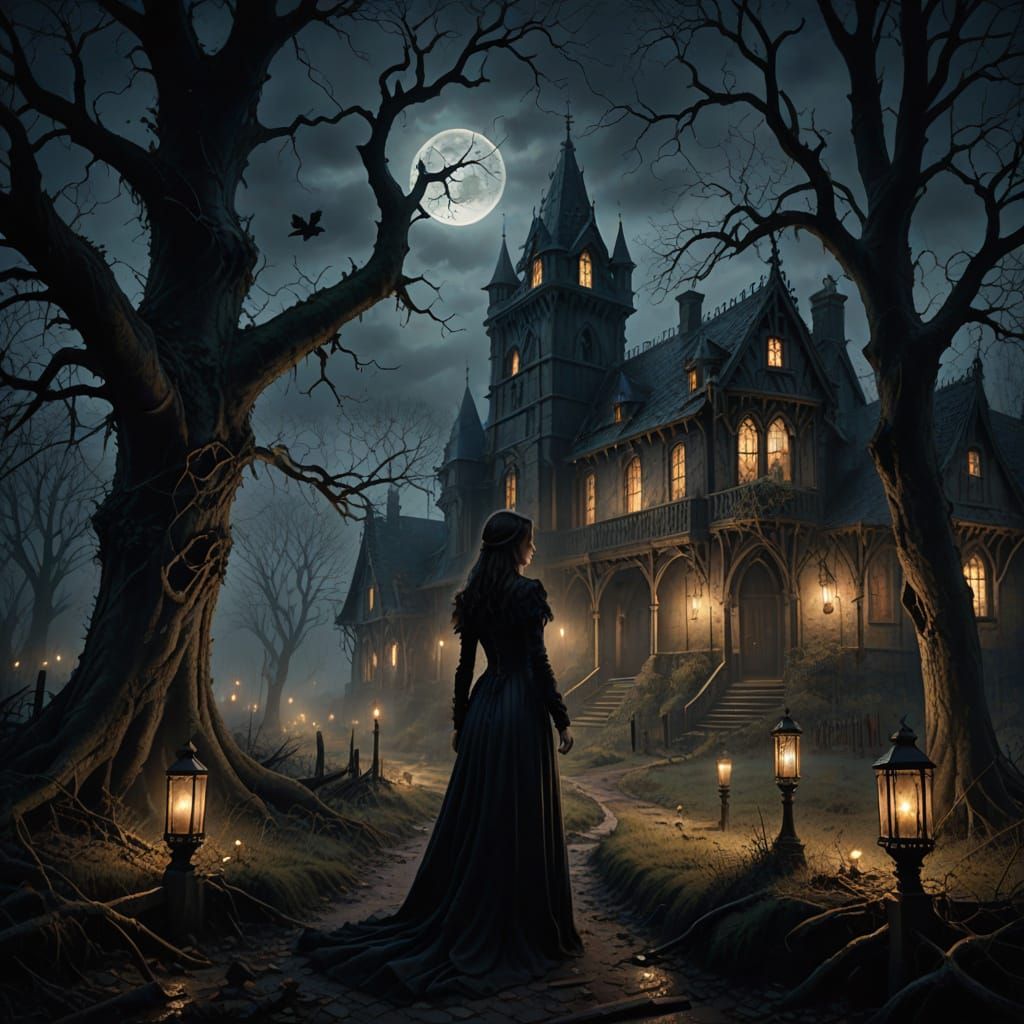 Gothic Horror in Ethereal Mist