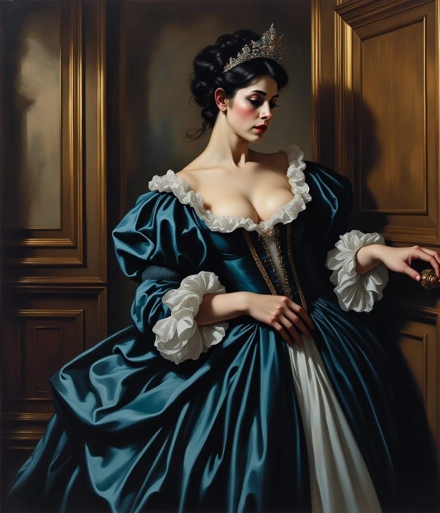 Sultry Mistress Reveals Secret in Dark, Chiaroscuro Hush