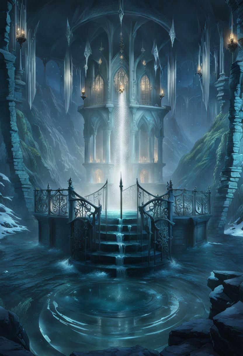 Frozen water temple