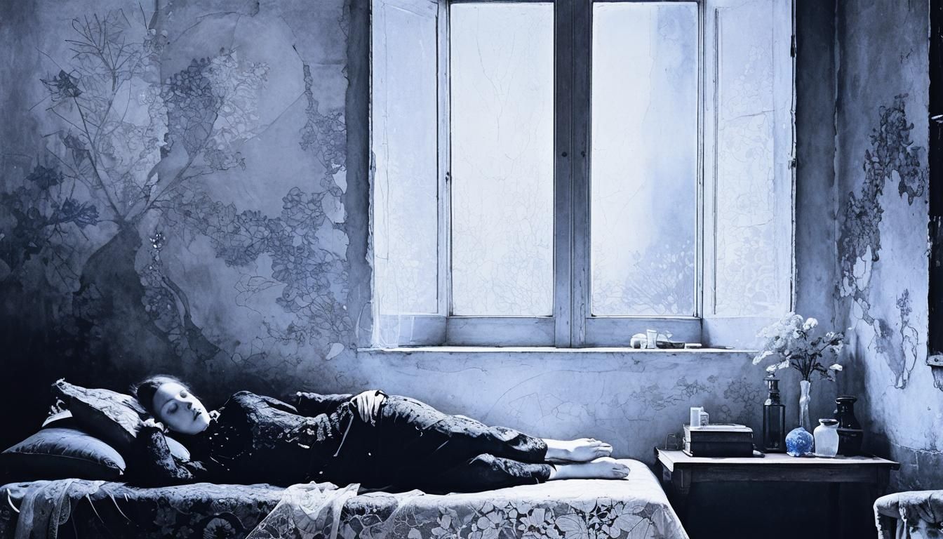 Romantic Scene in Art Nouveau Style