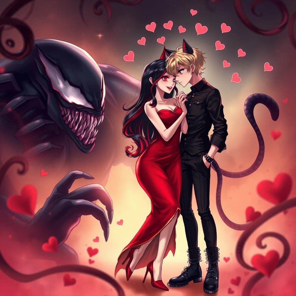 Catboy, Venom, and Vampiress