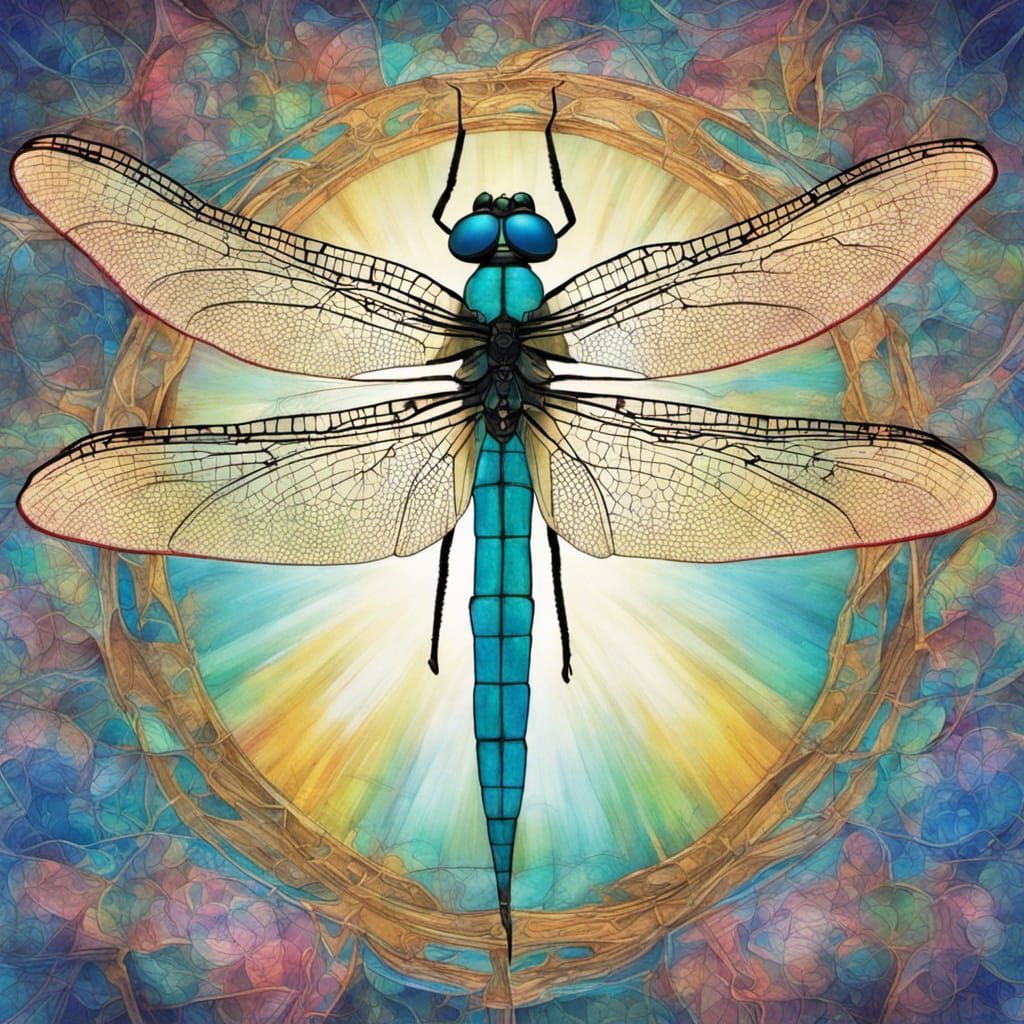 Dragonfly from top view