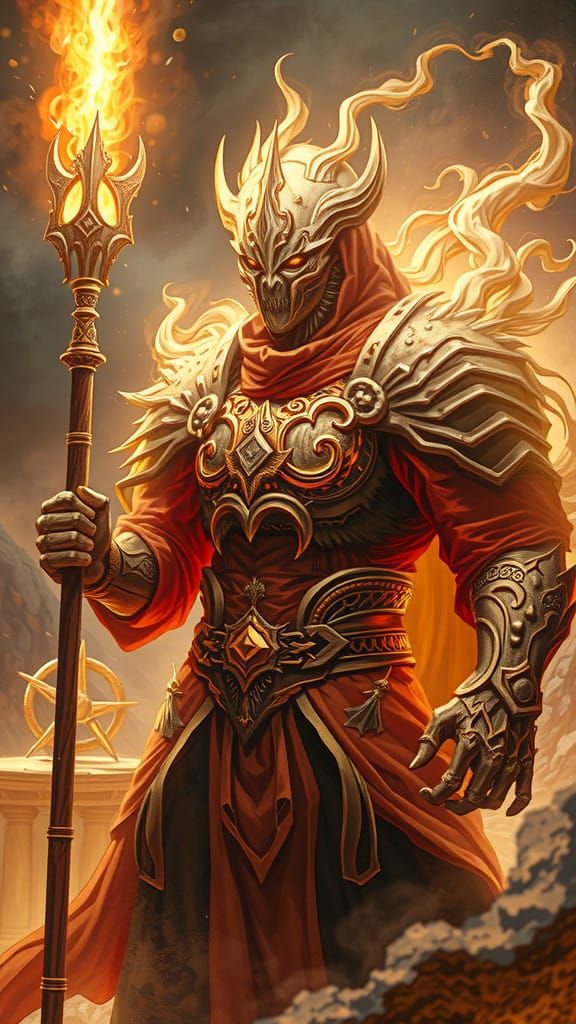 Mysterious Figures Stand Guard in Ancient Landscape