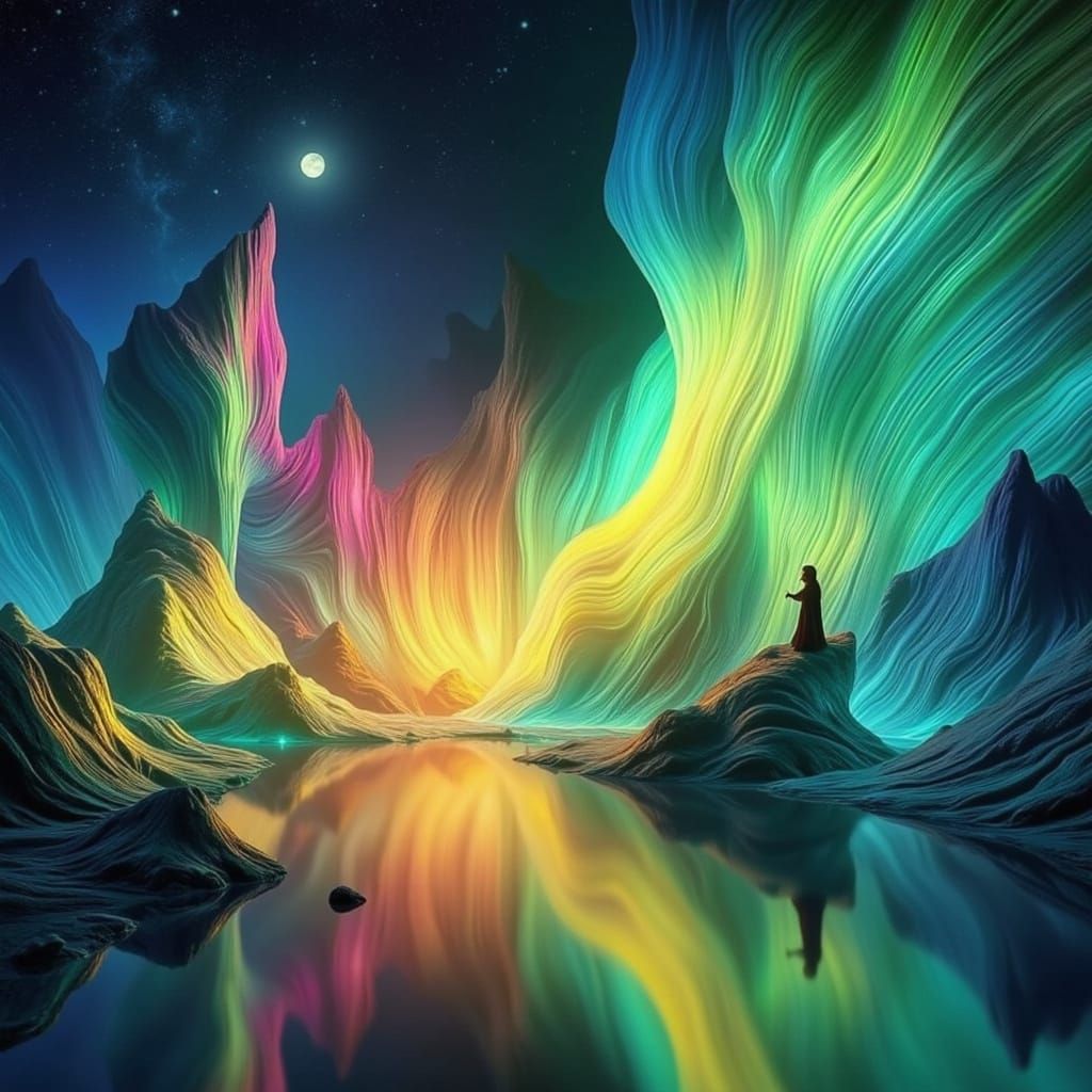 Surreal 3D Landscape at the Edge of Eternity