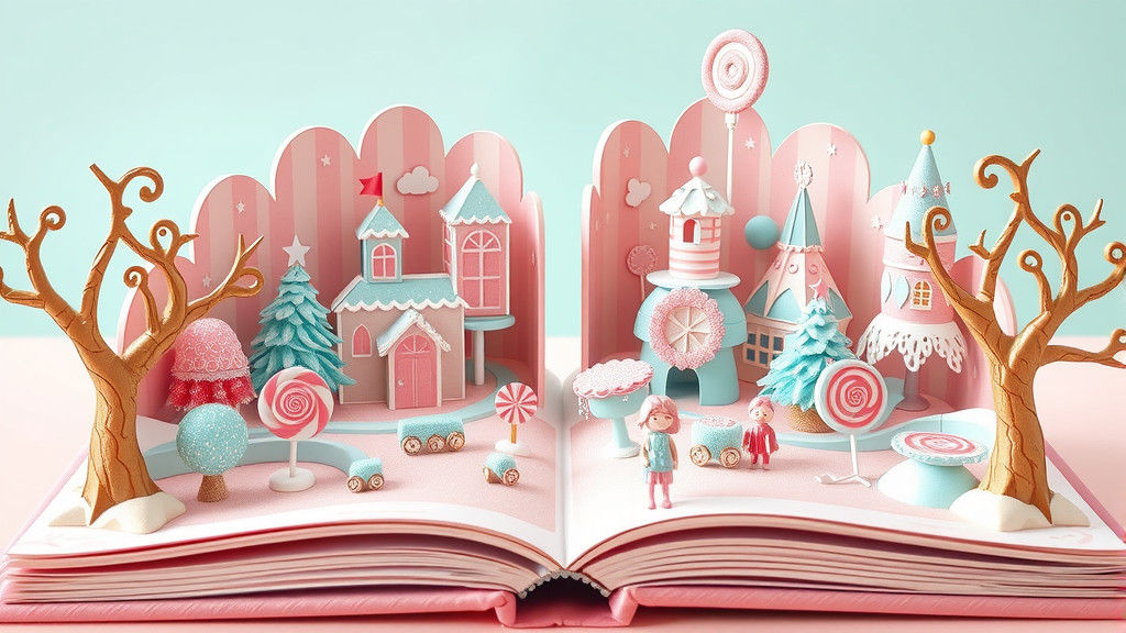 Whimsical Candyland 3D Popup Book Art