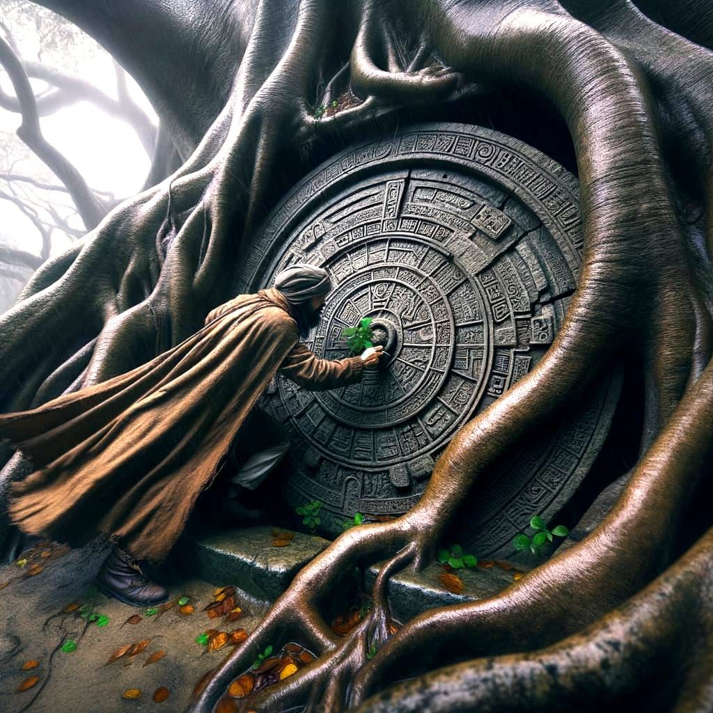 Explorer Uncovers Ancient Vault Under Withered Tree