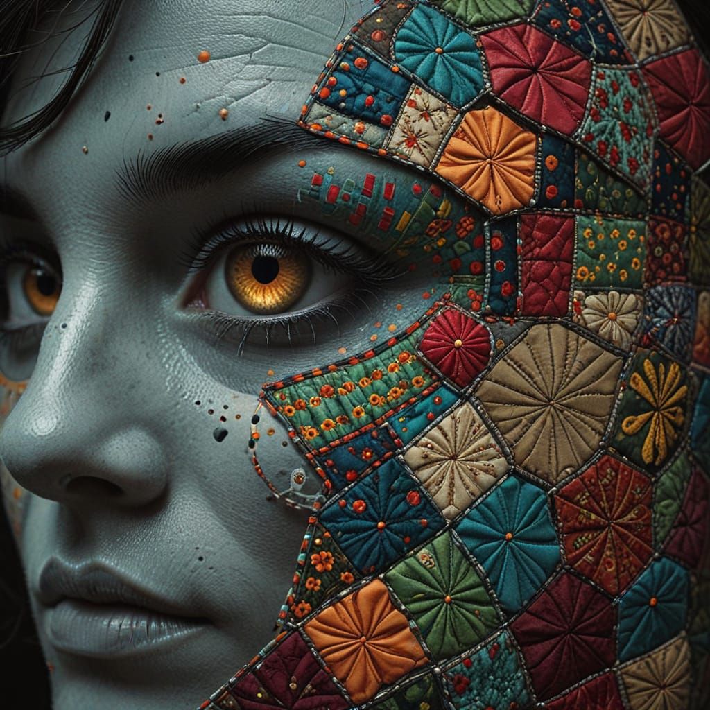 Vibrant Patchwork Quilt in Whimsical Colors