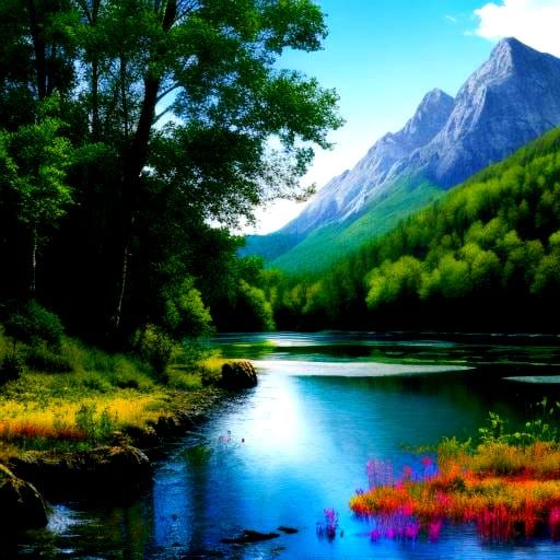 Simple AI Generated Landscape Image