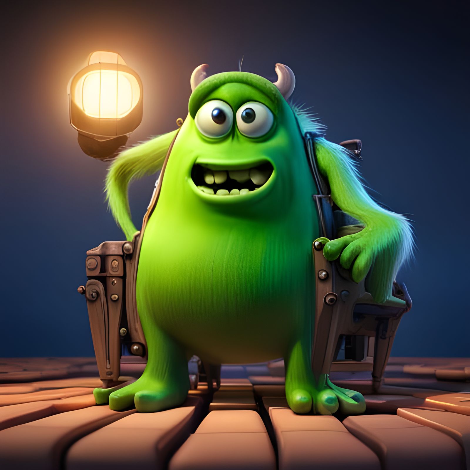 gelatinous blop cube,  slime monster in style of „monsters inc.“ from Pixar 3D Game Cinematic Feel, Epic 3D Videogame Gr...
