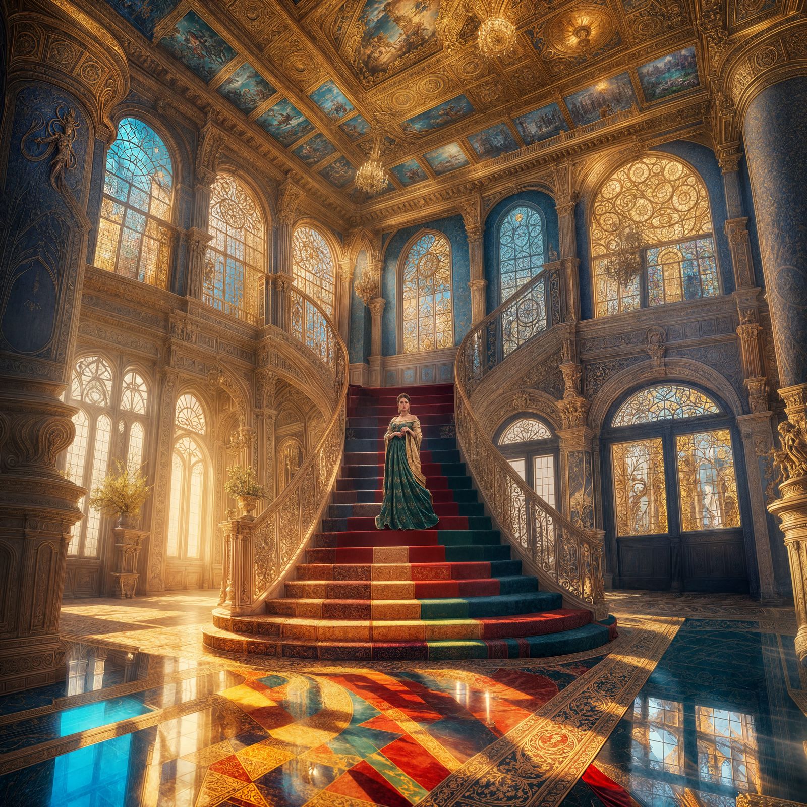 Ethereal Royal Estate in Hyperrealistic Detail