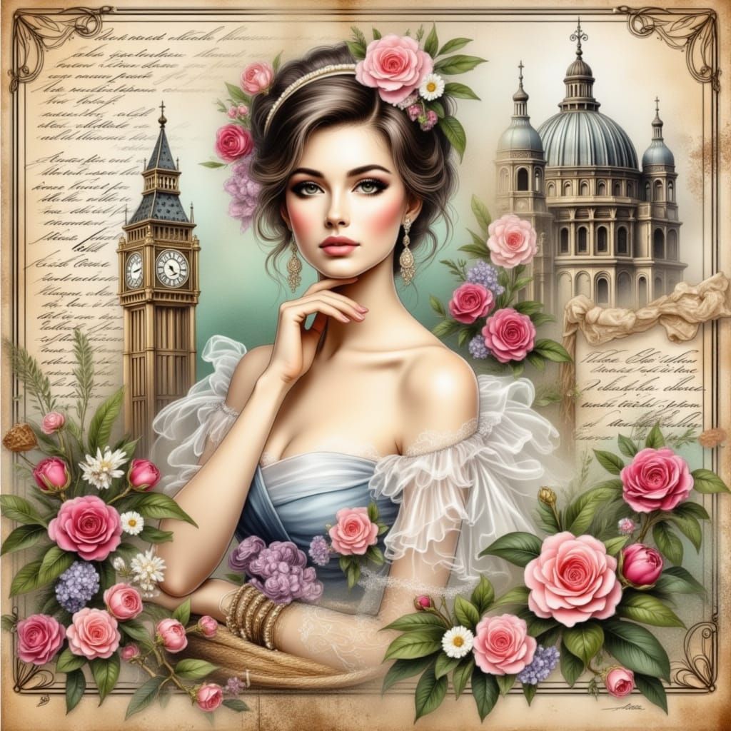 Nostalgic Scrapbook Kit Design in London with Soft Focus