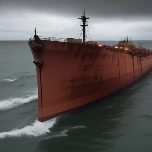 Surreal Lanai Landscape in Distressed Oil on Canvas Style