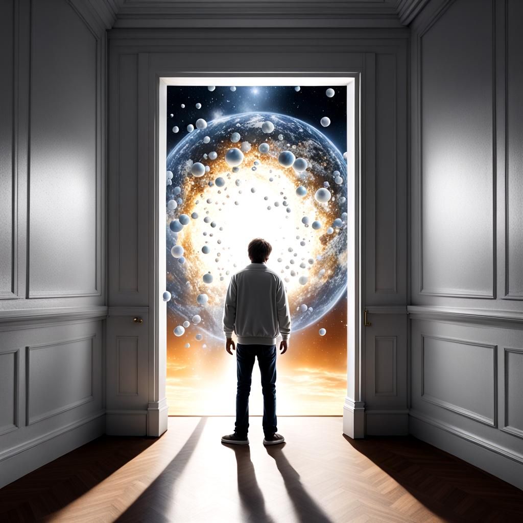 Unstable Universe Splits Open Revealing Figure