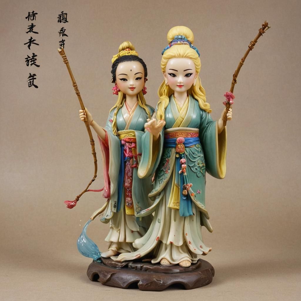 Quan Yin Bobblehead in Traditional Chinese Style