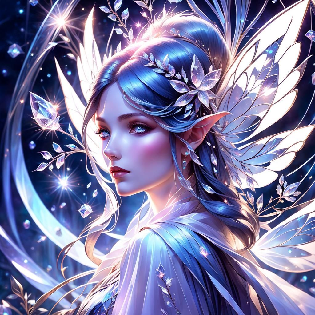 Ethereal Crystal Fairy in Moonlight
