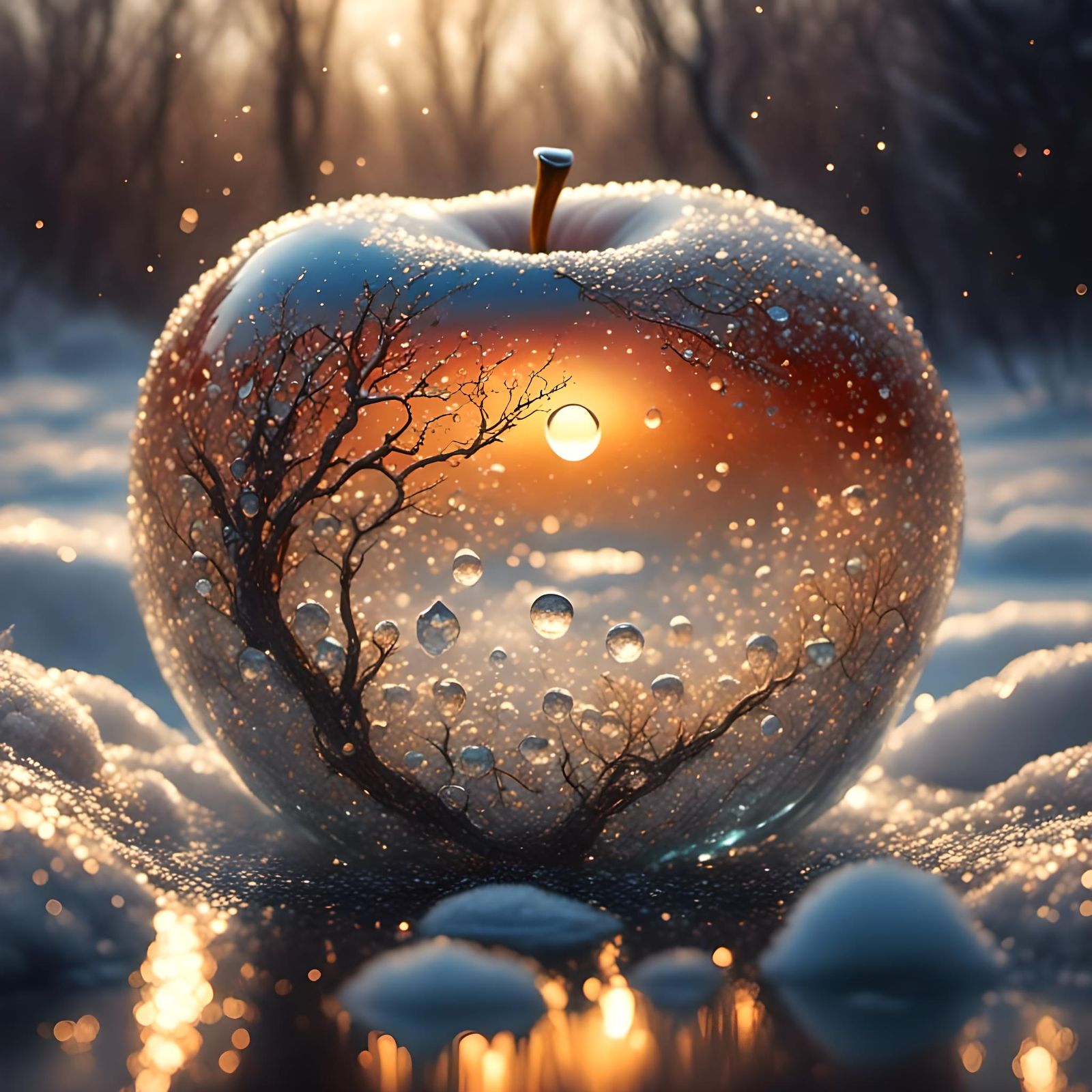 Beautiful Glass Apple