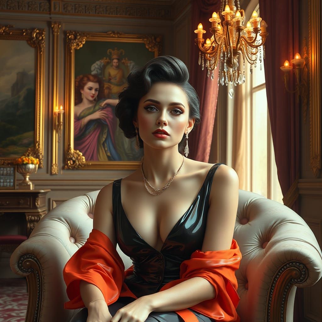 Elegant Woman Creates Surreal Reverse Glass Painting