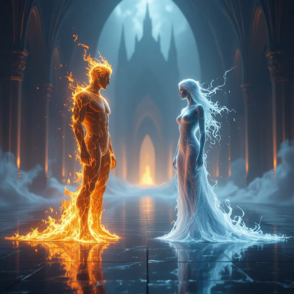 Man of Flame, Woman of Water in Cinematic Cathedral