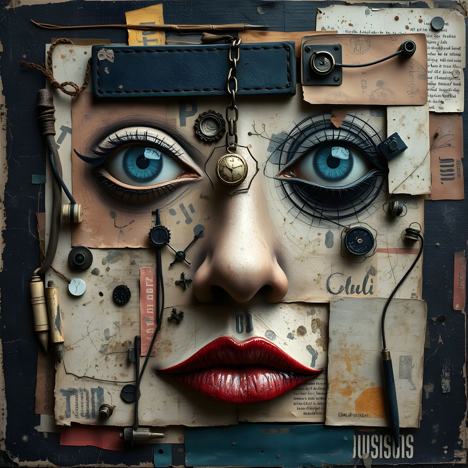 Eyes of Chaos in Grunge Layered Fusion