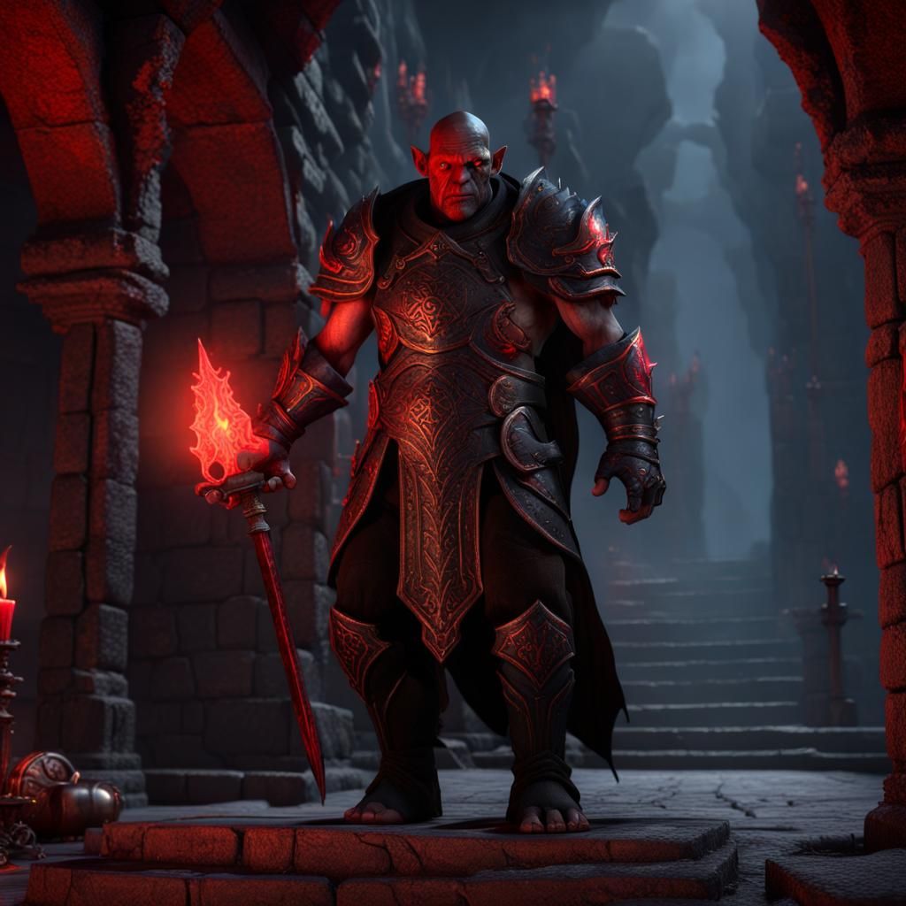 Ogre Shadow Knight in a Dungeon