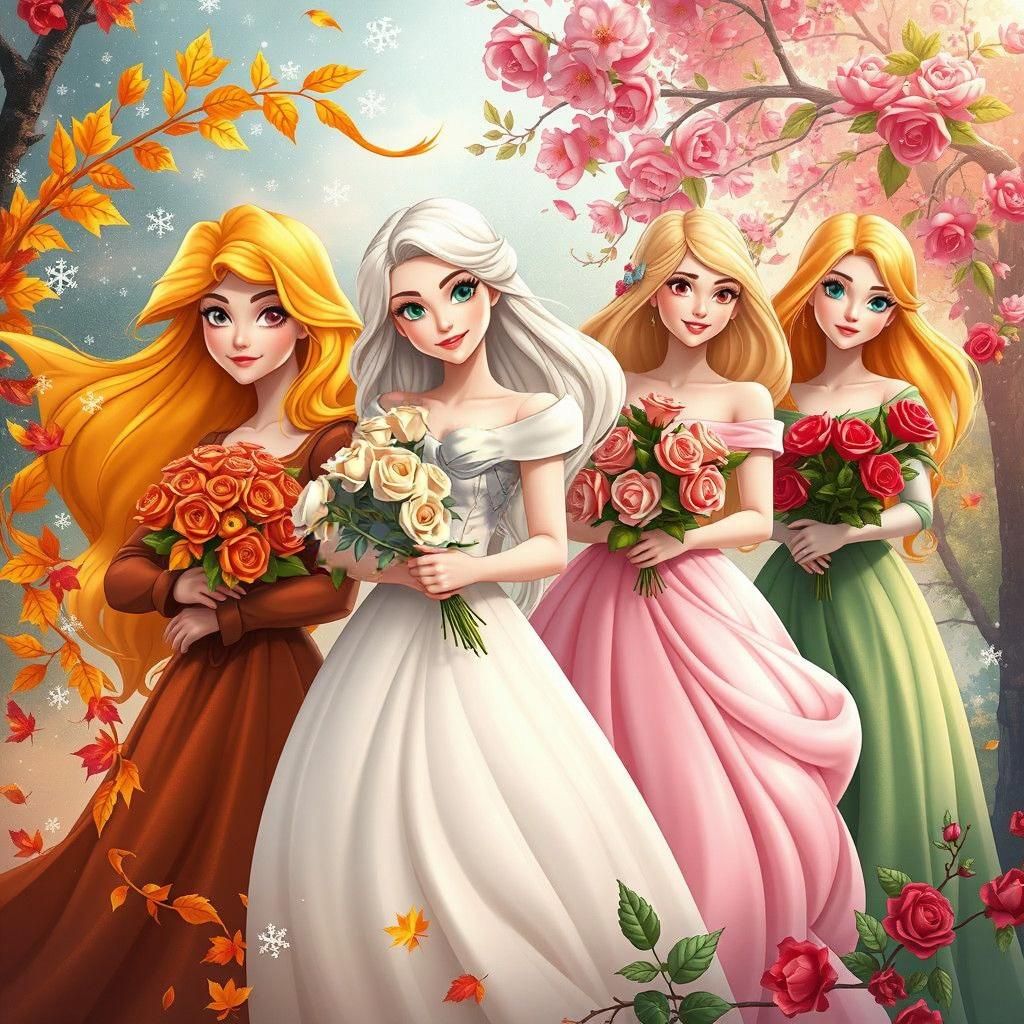 Disney Princesses Representing The Four Seasons