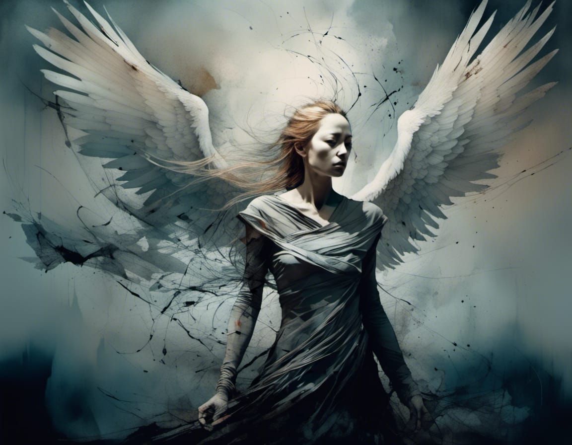 Furious Avenging Angel in Surreal Photographic Art