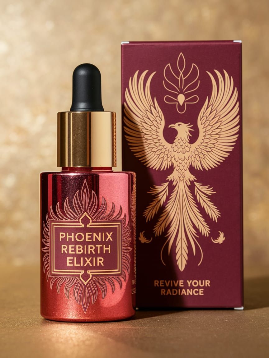 Phoenix Rebirth Elixir in Mythic Gold and Crimson