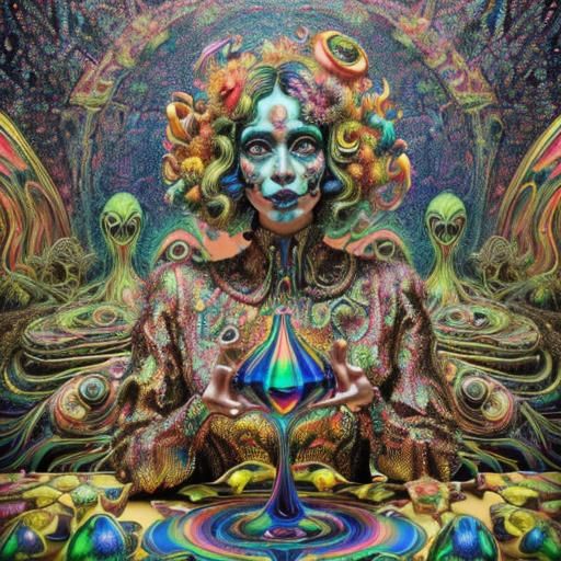 Psychedelic Cornucopia in Surreal 3D Render