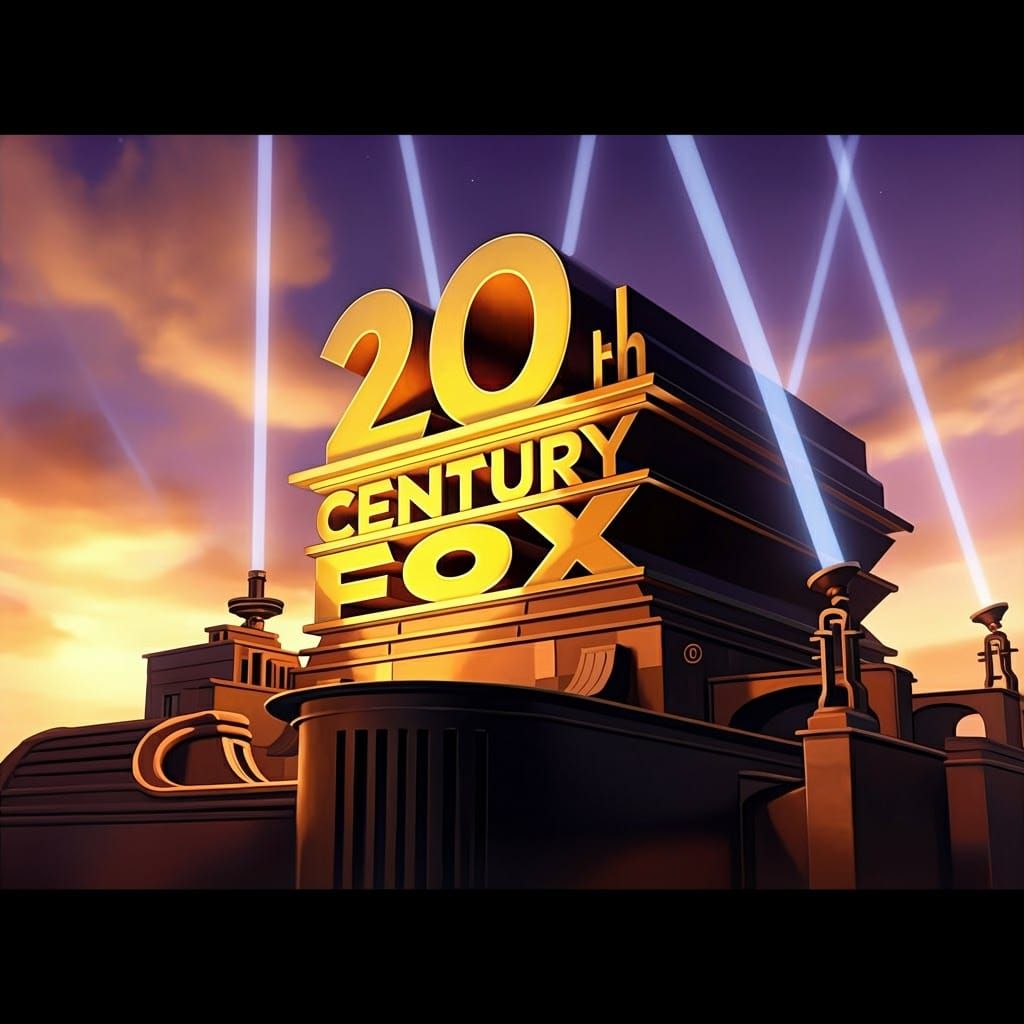 Colorful 20th Century Fox Logo in Matte Painting Style