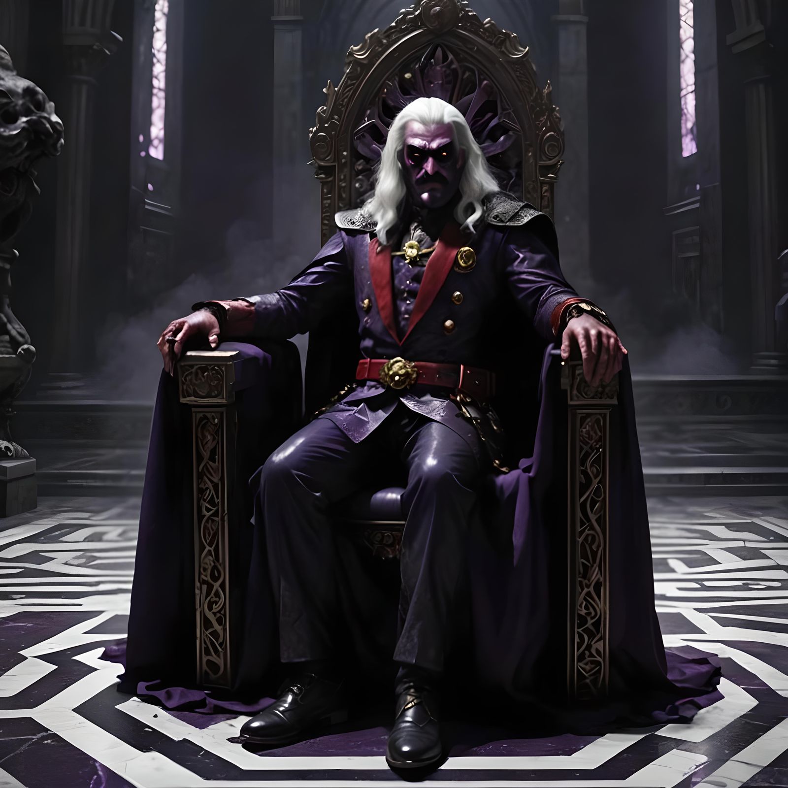 Evil Super Mario in Gothic Throne Room
